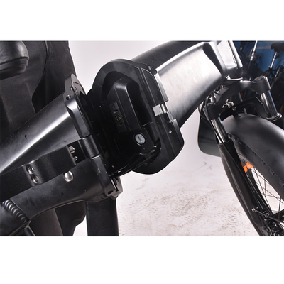 ODM 48V 500W ফ্যাট টায়ার ইলেকট্রিক মাউন্টেন বাইক Shimano 6 Gears Cargo Foldable Ebike